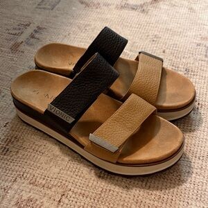Vionic Women's Black and Brown Sandals